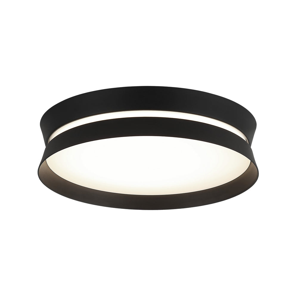 Matteo Canada - One Light Flush Mount - Greyson - Matte Black- Union Lighting Luminaires Decor