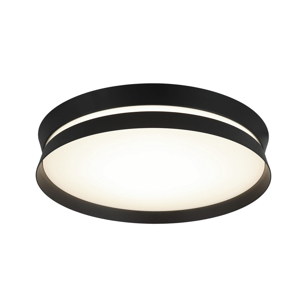 Matteo Canada - One Light Flush Mount - Greyson - Matte Black- Union Lighting Luminaires Decor