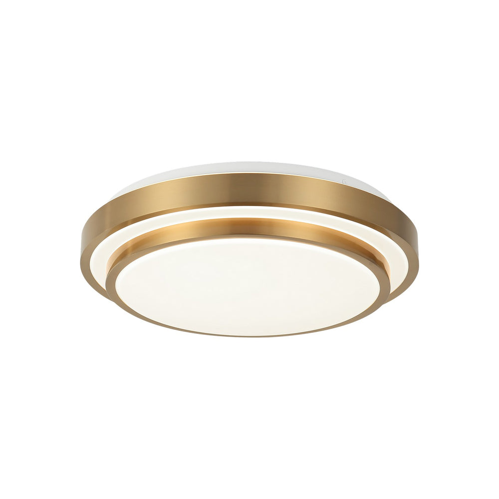 Matteo Canada - One Light Flush Mount - Helix - Aged Gold Brass- Union Lighting Luminaires Decor