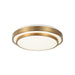 Matteo Canada - One Light Flush Mount - Helix - Aged Gold Brass- Union Lighting Luminaires Decor