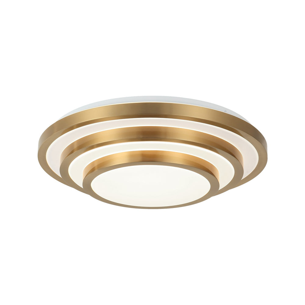 Matteo Canada - One Light Flush Mount - Helix - Aged Gold Brass- Union Lighting Luminaires Decor