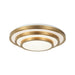 Matteo Canada - One Light Flush Mount - Helix - Aged Gold Brass- Union Lighting Luminaires Decor