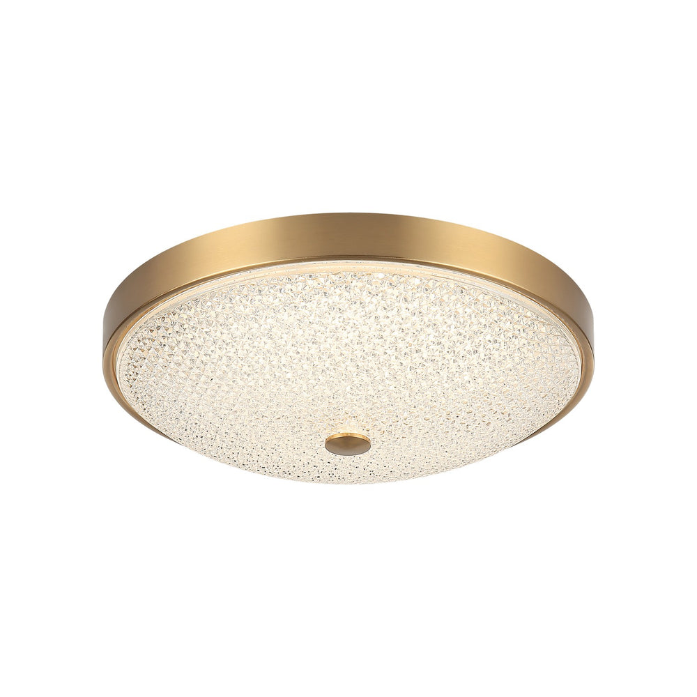 Matteo Canada - One Light Flush Mount - Bella - Aged Gold Brass- Union Lighting Luminaires Decor
