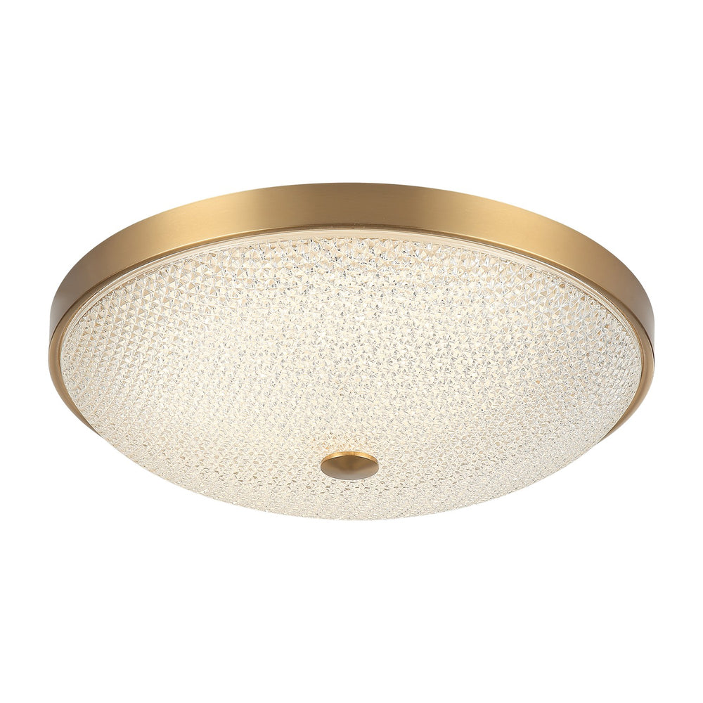 Matteo Canada - One Light Flush Mount - Bella - Aged Gold Brass- Union Lighting Luminaires Decor