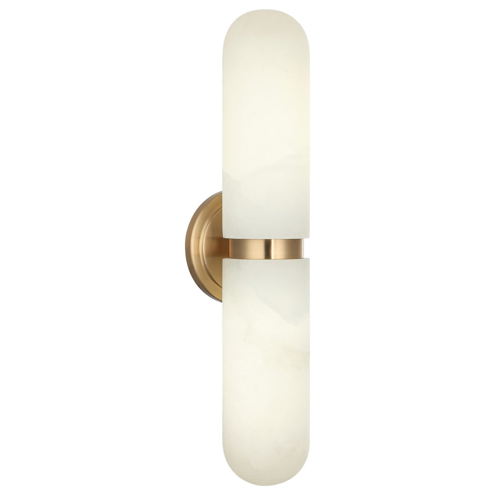 Matteo Canada - Two Light Wall Sconce - Capsula - Aged Gold Brass- Union Lighting Luminaires Decor