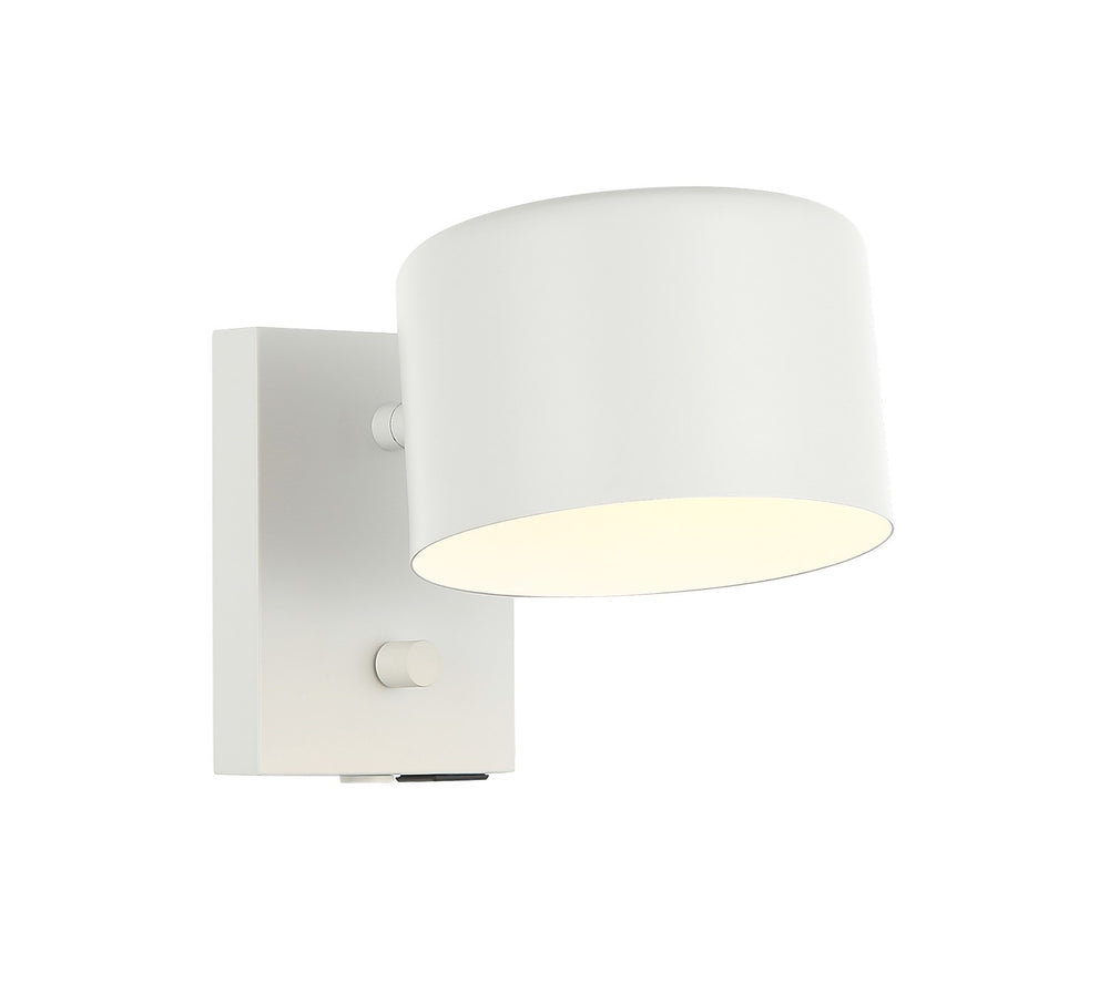 Matteo Canada - One Light Wall Sconce - Clinton - White- Union Lighting Luminaires Decor