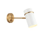 Matteo Canada - One Light Wall Sconce - Cilindro - Aged Gold Brass & White- Union Lighting Luminaires Decor