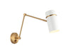 Matteo Canada - One Light Wall Sconce - Cilindro - Aged Gold Brass & White- Union Lighting Luminaires Decor