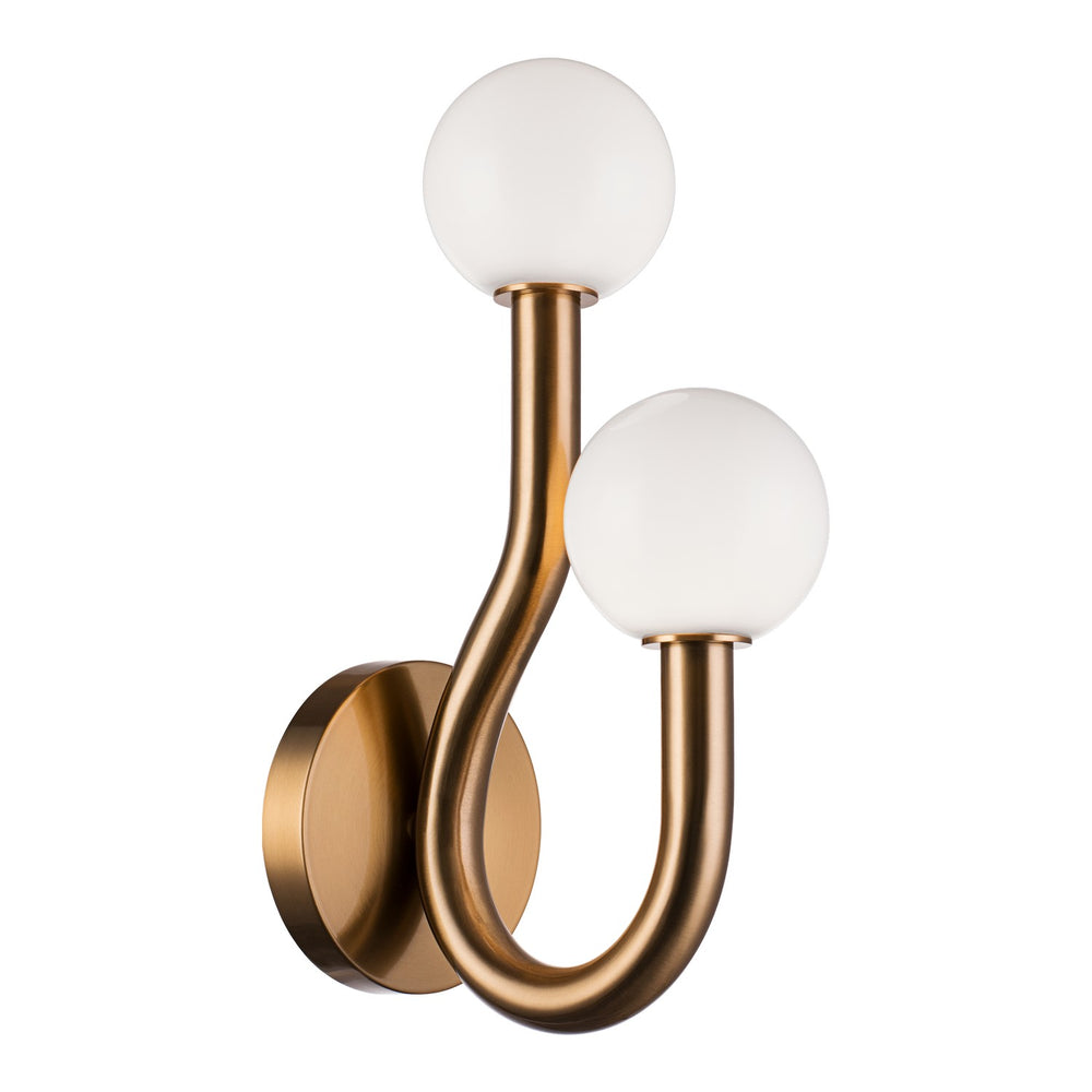 Matteo Canada - Two Light Wall Sconce - Joelle - Aged Gold Brass- Union Lighting Luminaires Decor