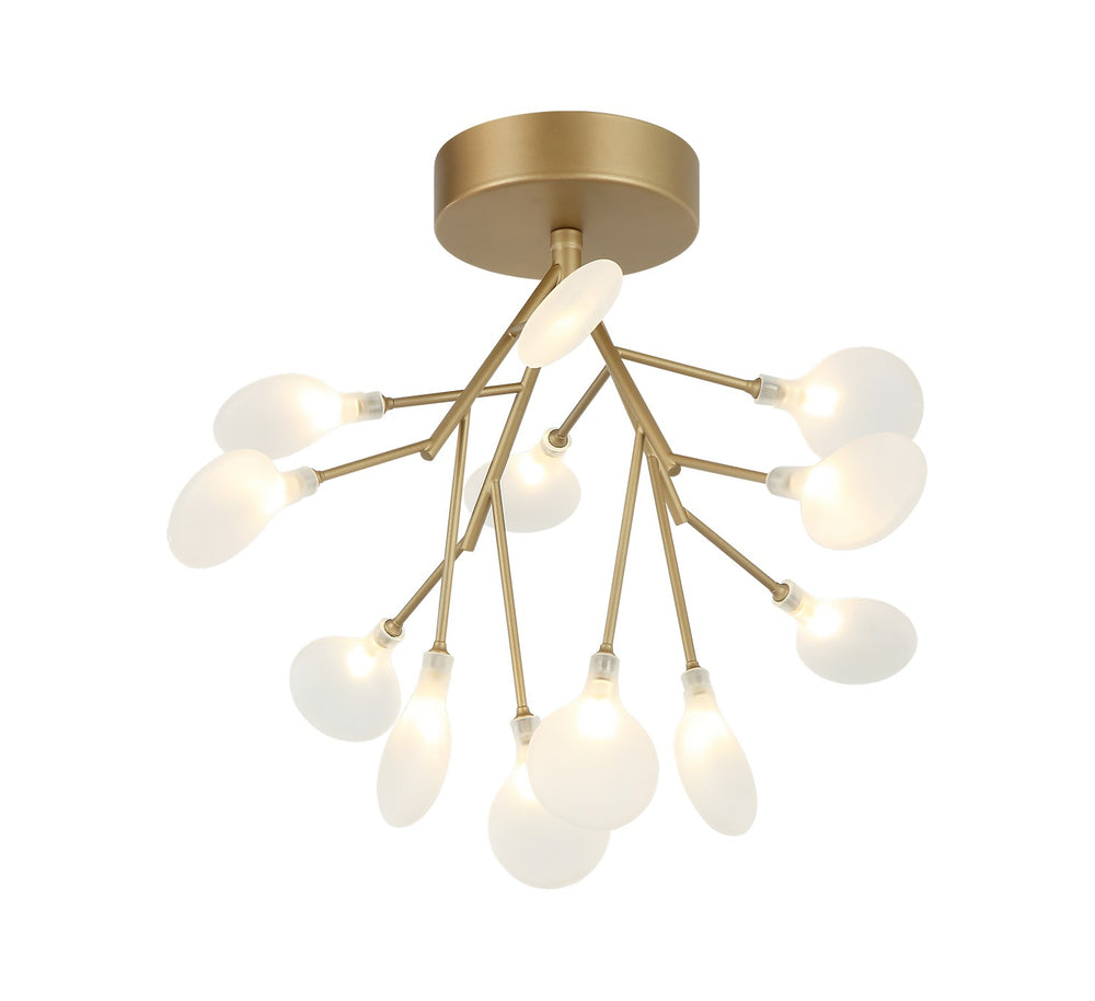 Matteo Canada - 12 Light Ceiling Mount - Hydrangea Bloom - Gold- Union Lighting Luminaires Decor