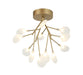 Matteo Canada - 12 Light Ceiling Mount - Hydrangea Bloom - Gold- Union Lighting Luminaires Decor