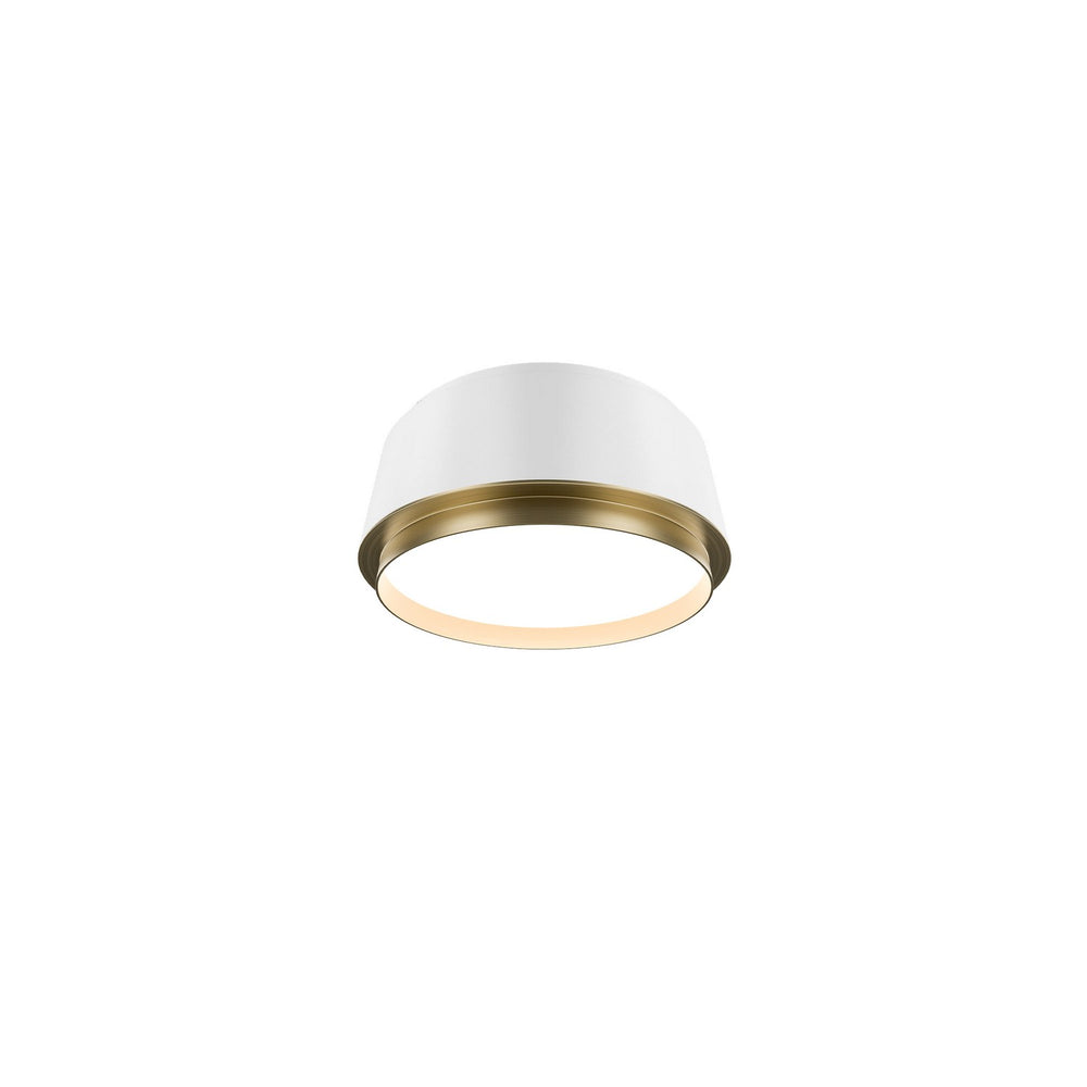 W.A.C. Canada - LED Flush Mount - Salvo - White/Aged Brass- Union Lighting Luminaires Decor