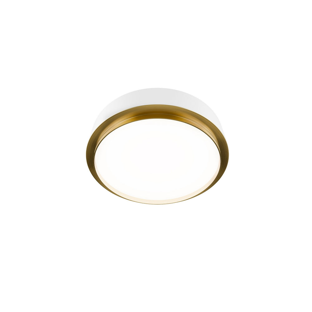 W.A.C. Canada - LED Flush Mount - Salvo - White/Aged Brass- Union Lighting Luminaires Decor
