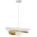 Dainolite Canada - LED Pendant - Paven - Matte White/Aged Brass- Union Lighting Luminaires Decor