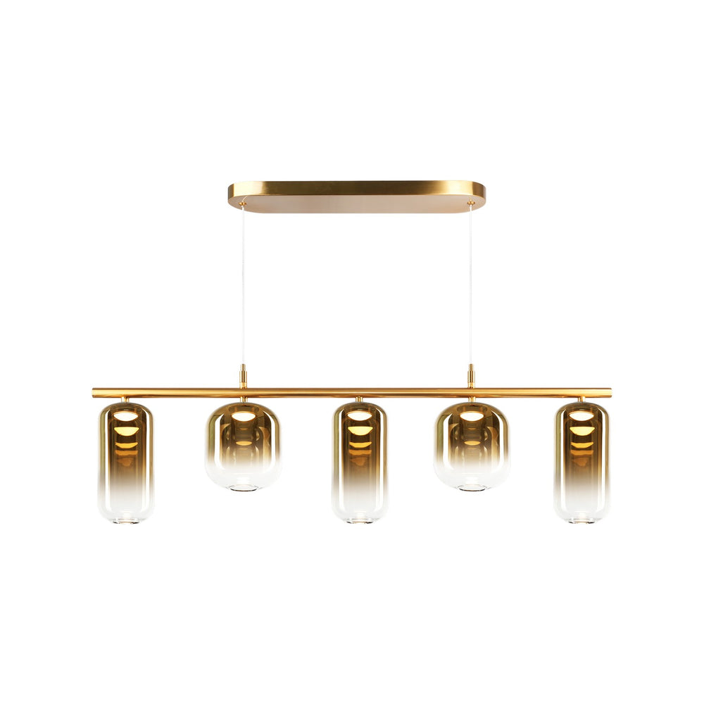 Matteo Canada - Five Light Chandelier - Refrax - Aged Gold Brass- Union Lighting Luminaires Decor