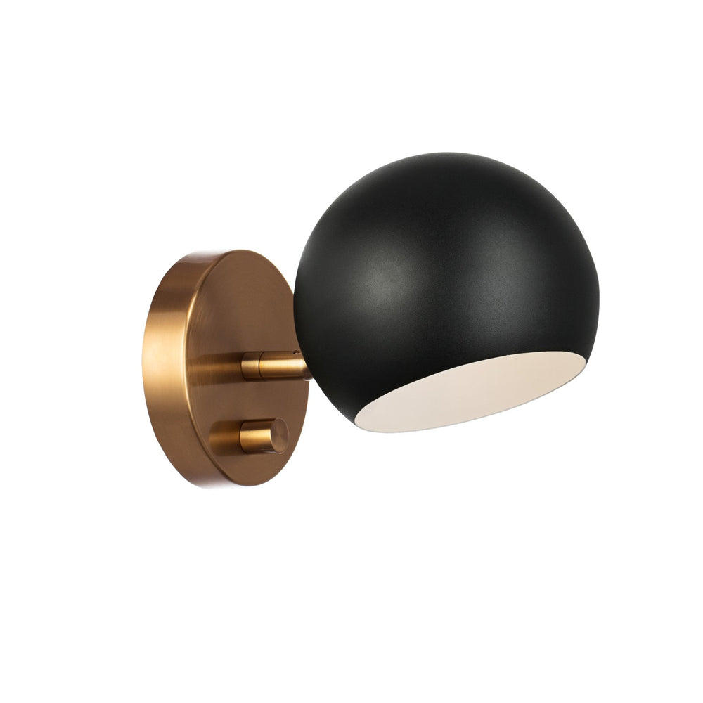 Matteo Canada - One Light Wall Sconce - Orb - Matte Black- Union Lighting Luminaires Decor