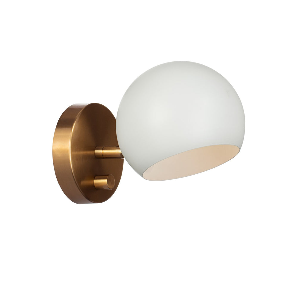 Matteo Canada - One Light Wall Sconce - Orb - Matte White- Union Lighting Luminaires Decor