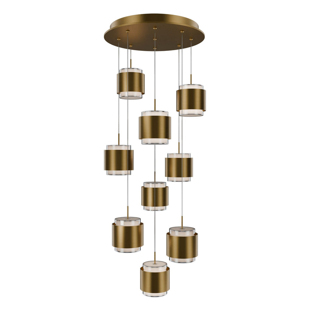 W.A.C. Canada - LED Chandelier - Banded - Aged Brass- Union Lighting Luminaires Decor