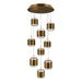 W.A.C. Canada - LED Chandelier - Banded - Aged Brass- Union Lighting Luminaires Decor