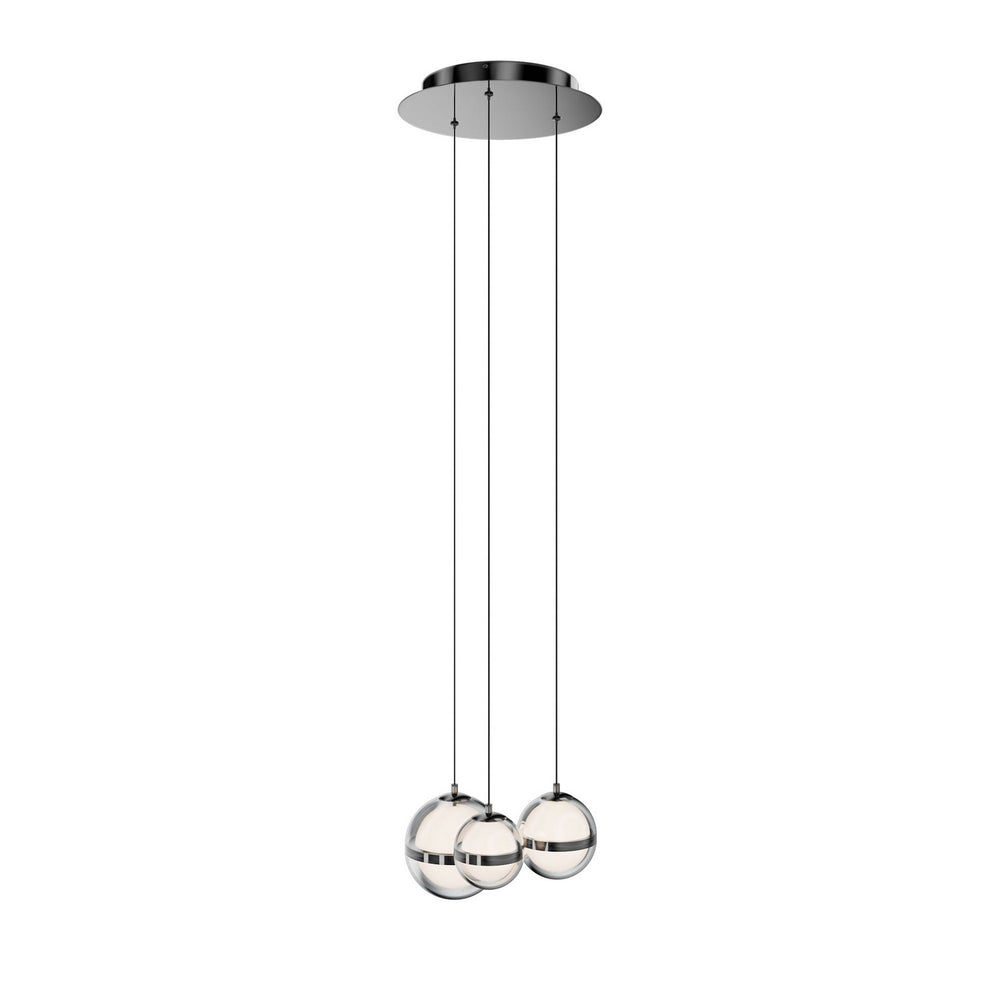 W.A.C. Canada - LED Chandelier - Cyllindra - Black Chrome- Union Lighting Luminaires Decor