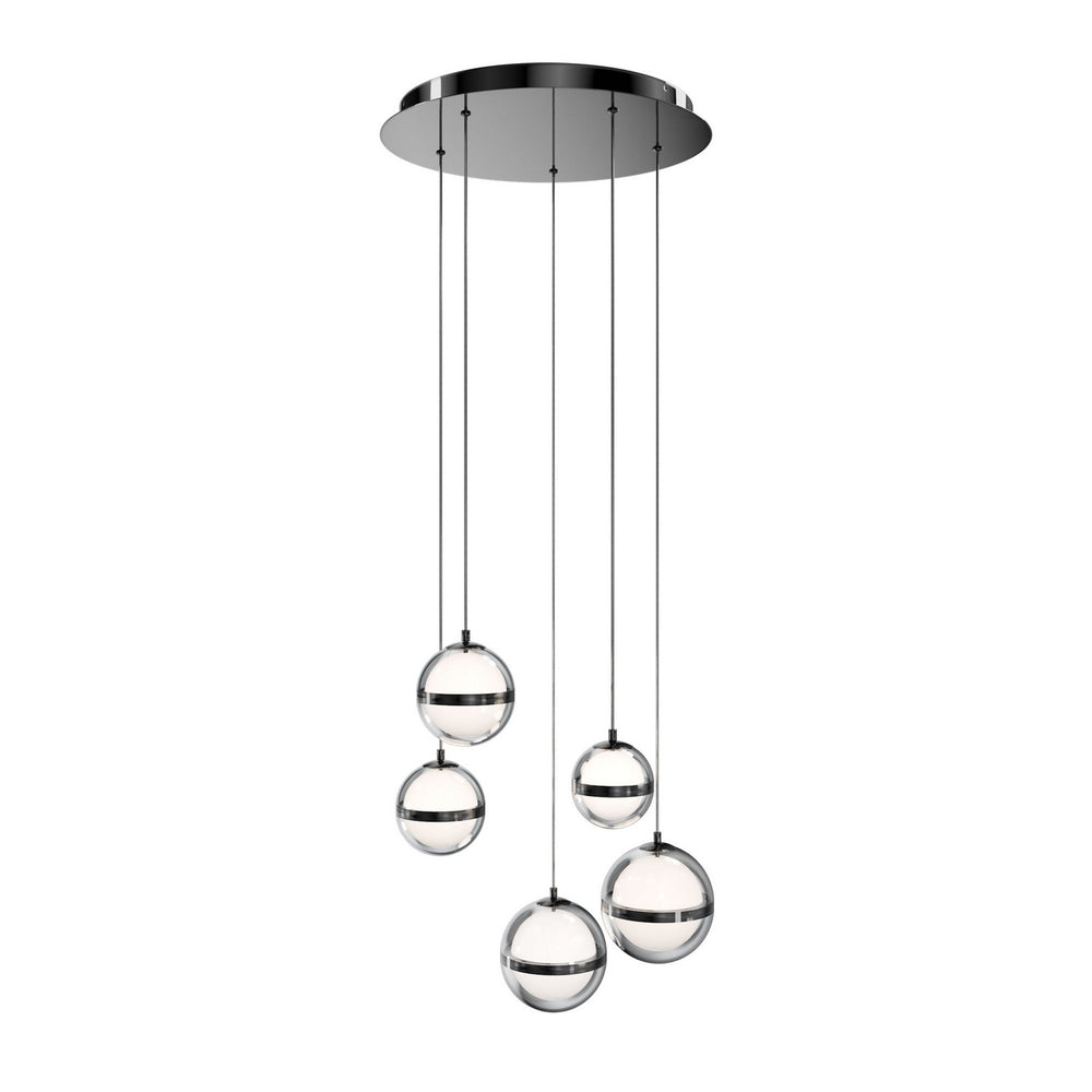 W.A.C. Canada - LED Chandelier - Cyllindra - Black Chrome- Union Lighting Luminaires Decor