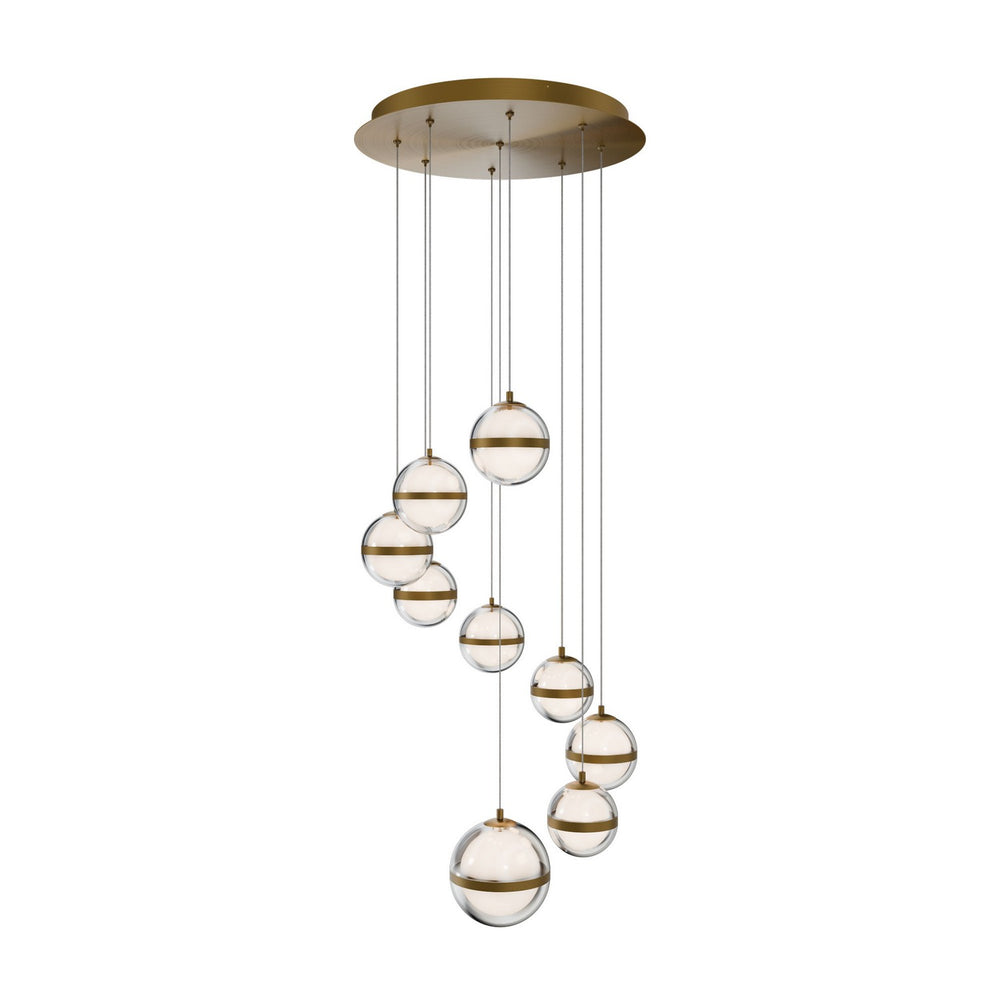 W.A.C. Canada - LED Chandelier - Cyllindra - Aged Brass- Union Lighting Luminaires Decor