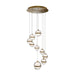 W.A.C. Canada - LED Chandelier - Cyllindra - Aged Brass- Union Lighting Luminaires Decor