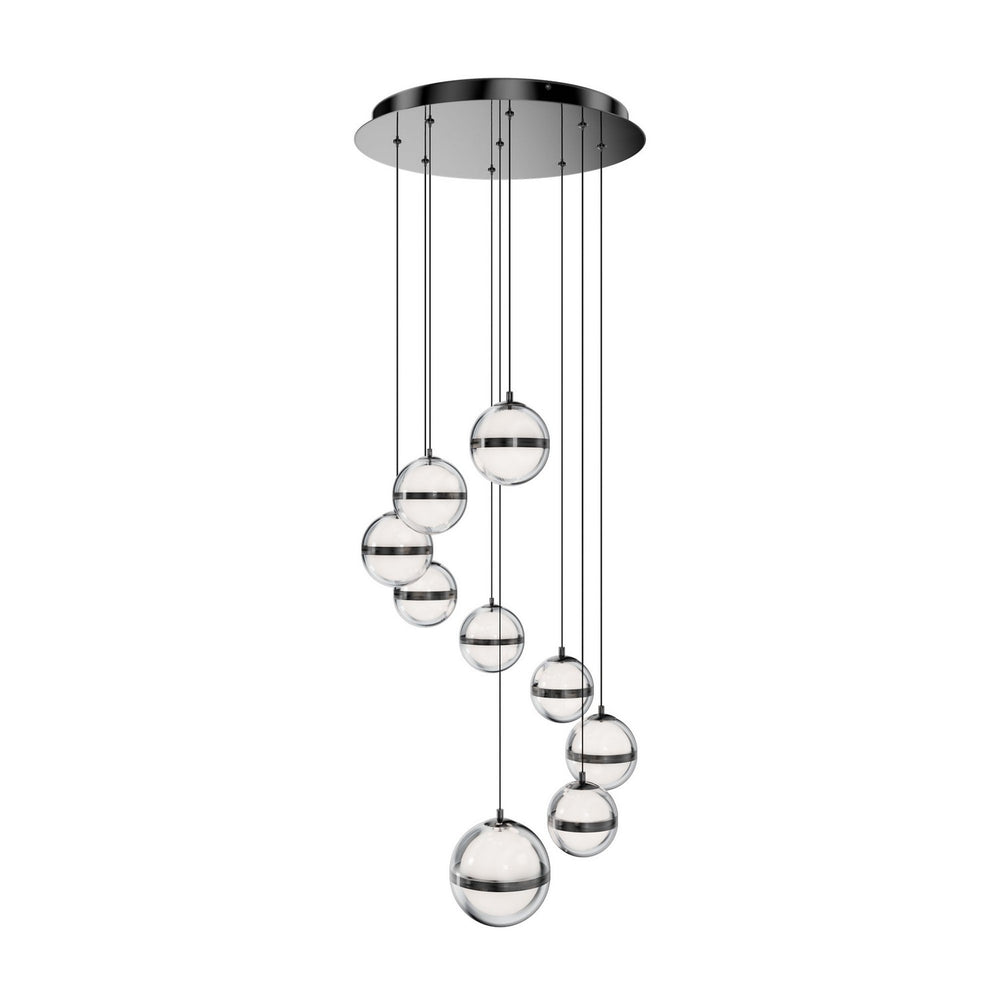 W.A.C. Canada - LED Chandelier - Cyllindra - Black Chrome- Union Lighting Luminaires Decor
