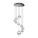 W.A.C. Canada - LED Chandelier - Cyllindra - Black Chrome- Union Lighting Luminaires Decor