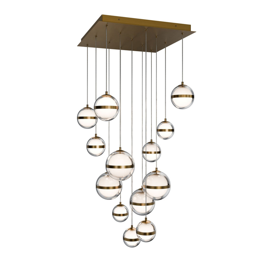 W.A.C. Canada - LED Chandelier - Cyllindra - Aged Brass- Union Lighting Luminaires Decor
