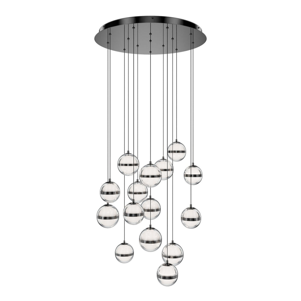 W.A.C. Canada - LED Chandelier - Cyllindra - Black Chrome- Union Lighting Luminaires Decor
