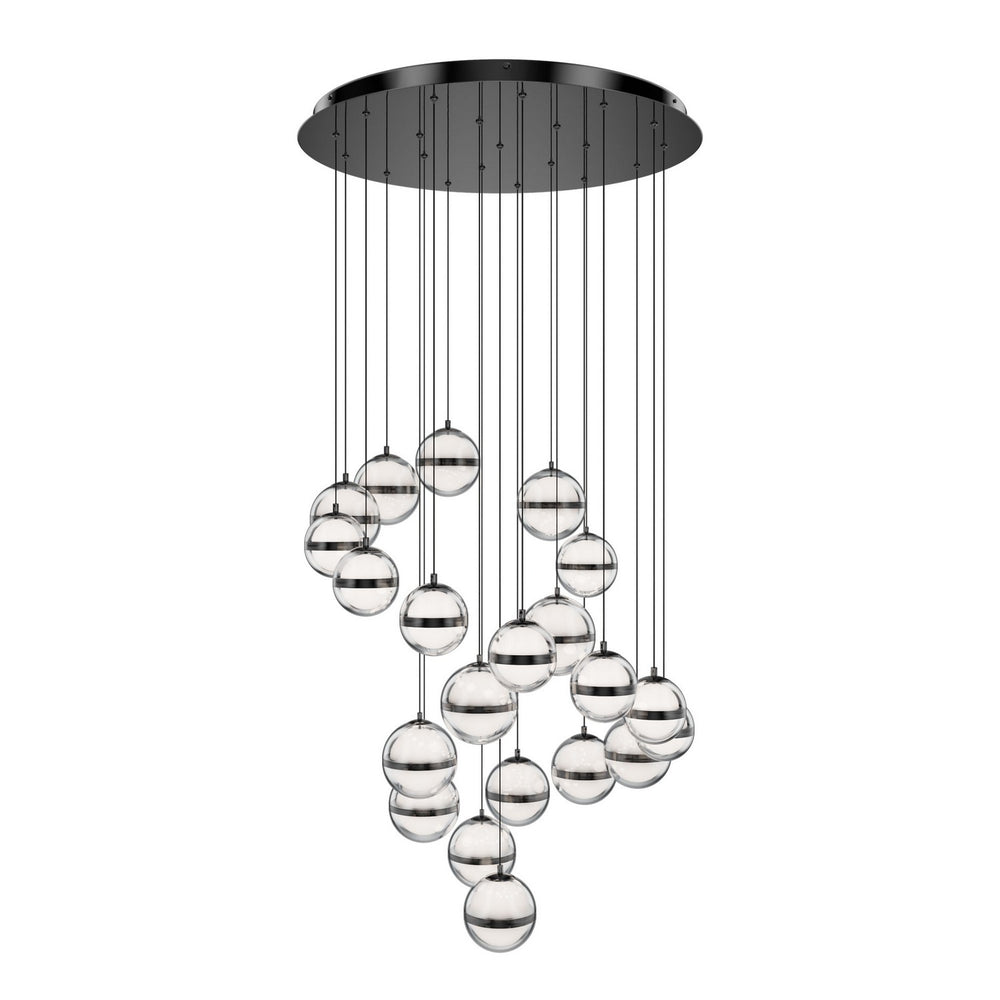 W.A.C. Canada - LED Chandelier - Cyllindra - Black Chrome- Union Lighting Luminaires Decor