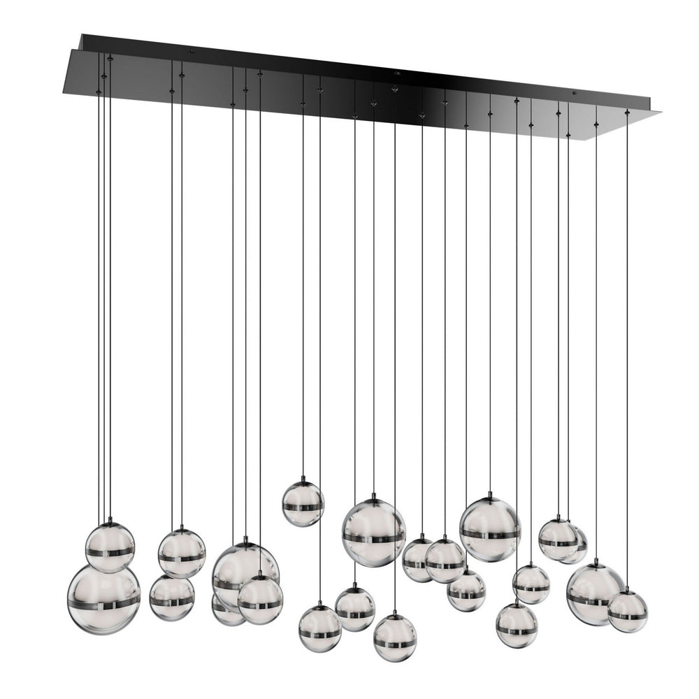 W.A.C. Canada - LED Chandelier - Cyllindra - Black Chrome- Union Lighting Luminaires Decor