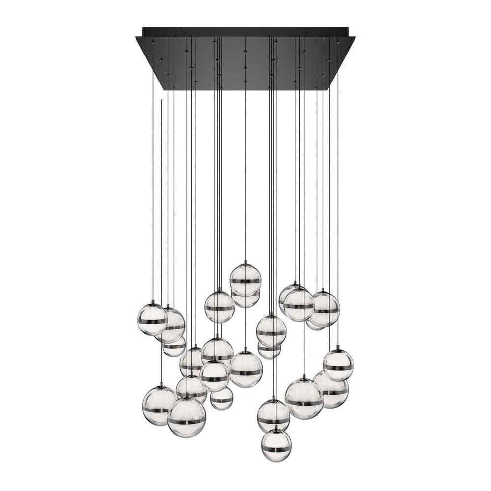 W.A.C. Canada - LED Chandelier - Cyllindra - Black Chrome- Union Lighting Luminaires Decor