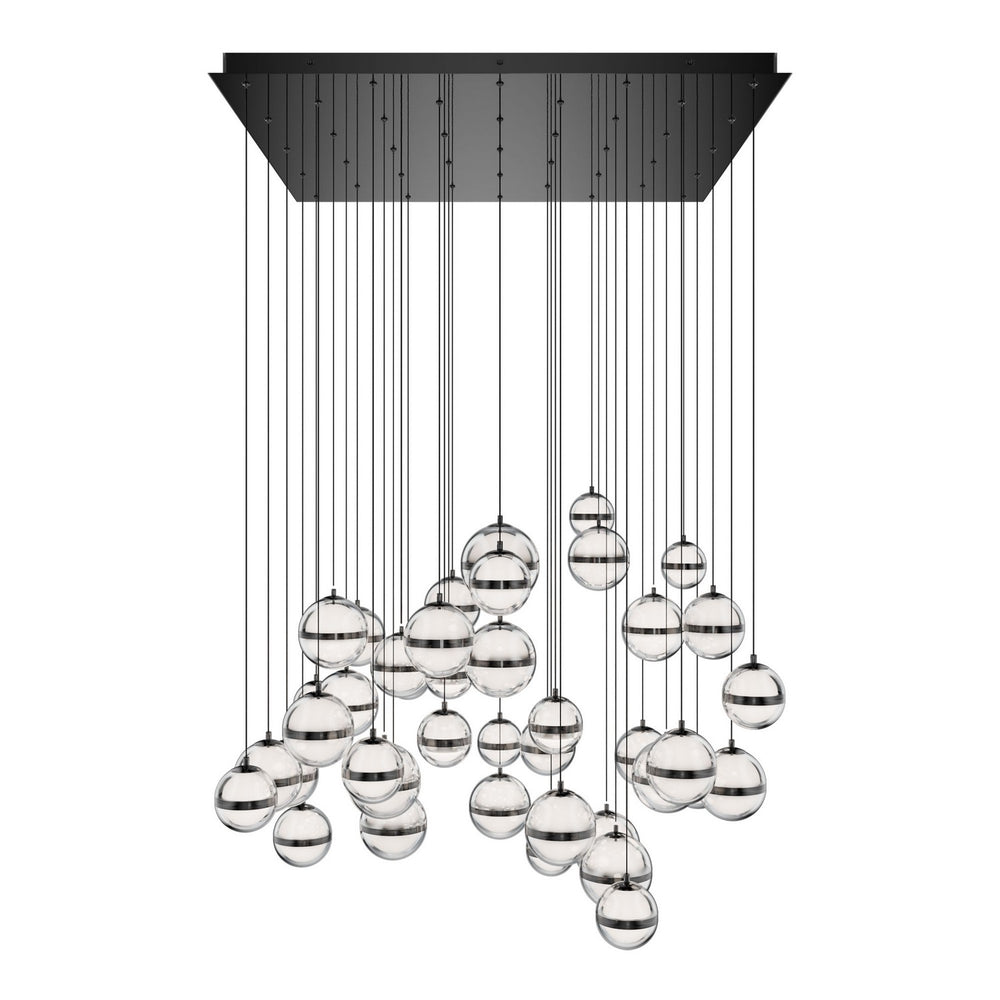 W.A.C. Canada - LED Chandelier - Cyllindra - Black Chrome- Union Lighting Luminaires Decor