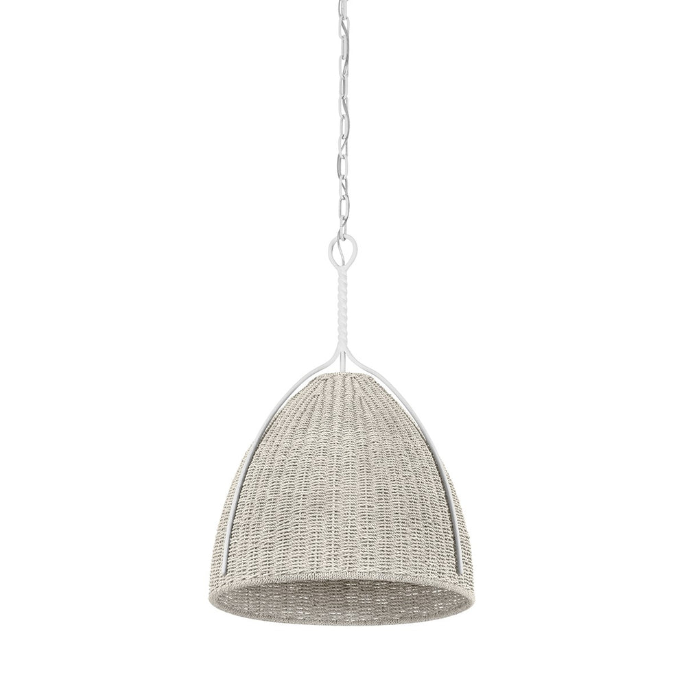 Hudson Valley Canada - One Light Pendant - Woodlawn - White Plaster- Union Lighting Luminaires Decor