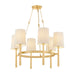 Hudson Valley Canada - Six Light Chandelier - Bridgeton - Aged Brass- Union Lighting Luminaires Decor