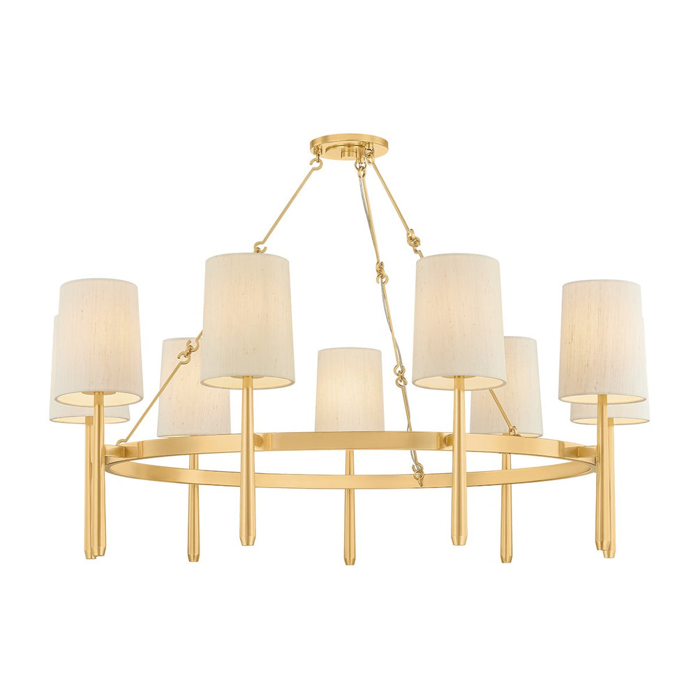 Hudson Valley Canada - Nine Light Chandelier - Bridgeton - Aged Brass- Union Lighting Luminaires Decor