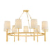 Hudson Valley Canada - Nine Light Chandelier - Bridgeton - Aged Brass- Union Lighting Luminaires Decor
