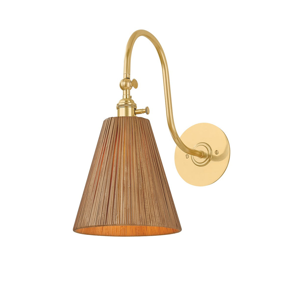 Hudson Valley Canada - One Light Wall Sconce - Ruthin - Aged Brass- Union Lighting Luminaires Decor