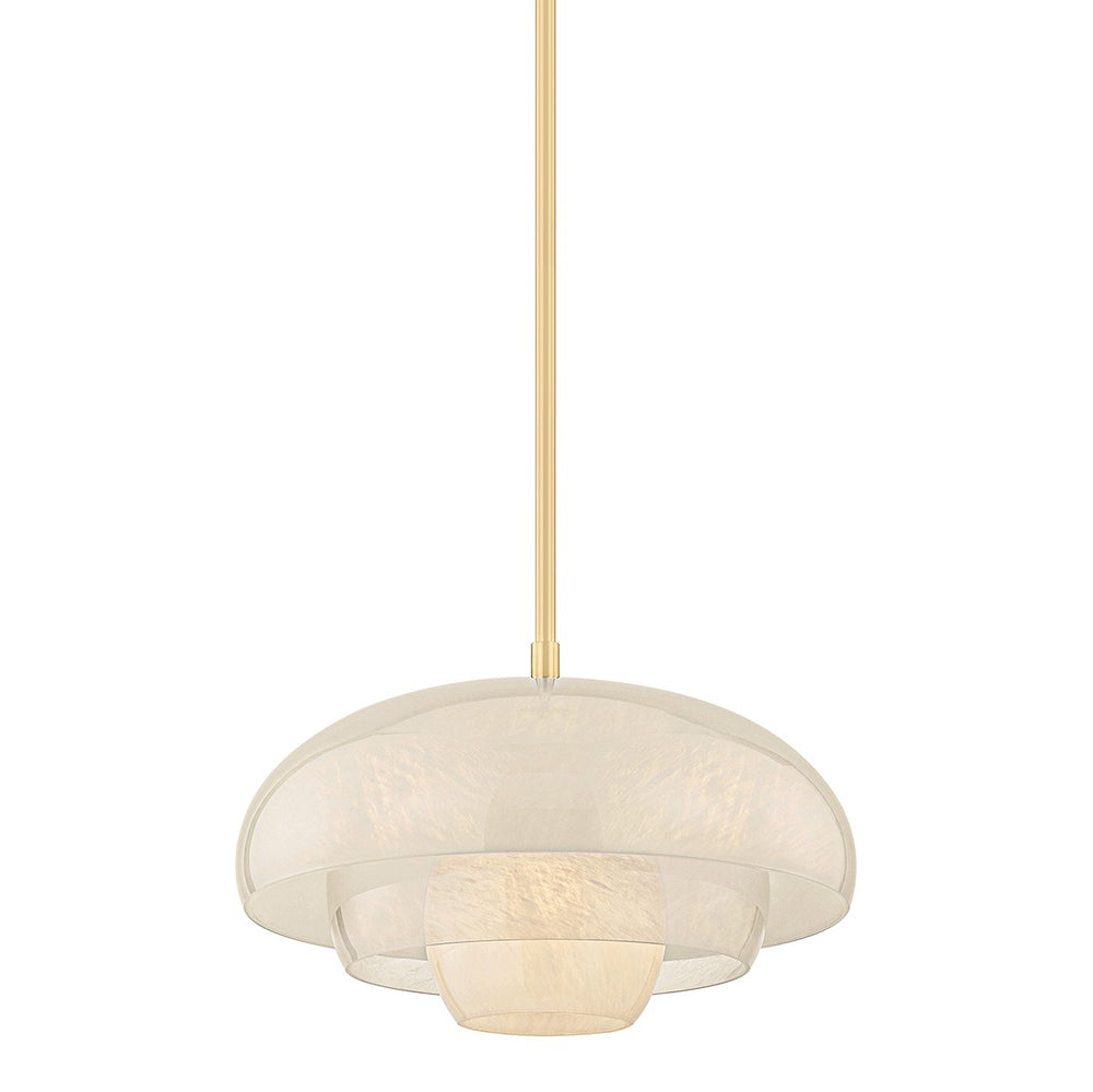 Hudson Valley Canada - One Light Pendant - Auburndale - Aged Brass- Union Lighting Luminaires Decor