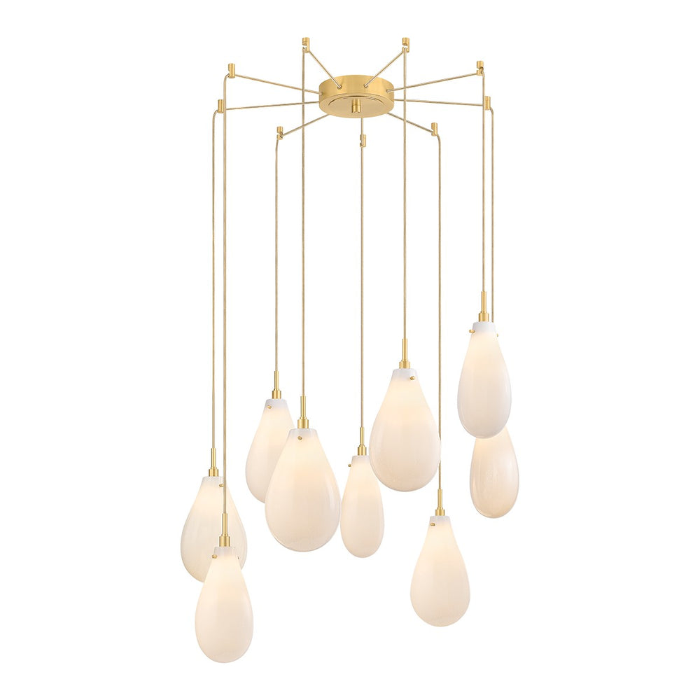 Hudson Valley Canada - Nine Light Chandelier - Ironwood - Aged Brass- Union Lighting Luminaires Decor