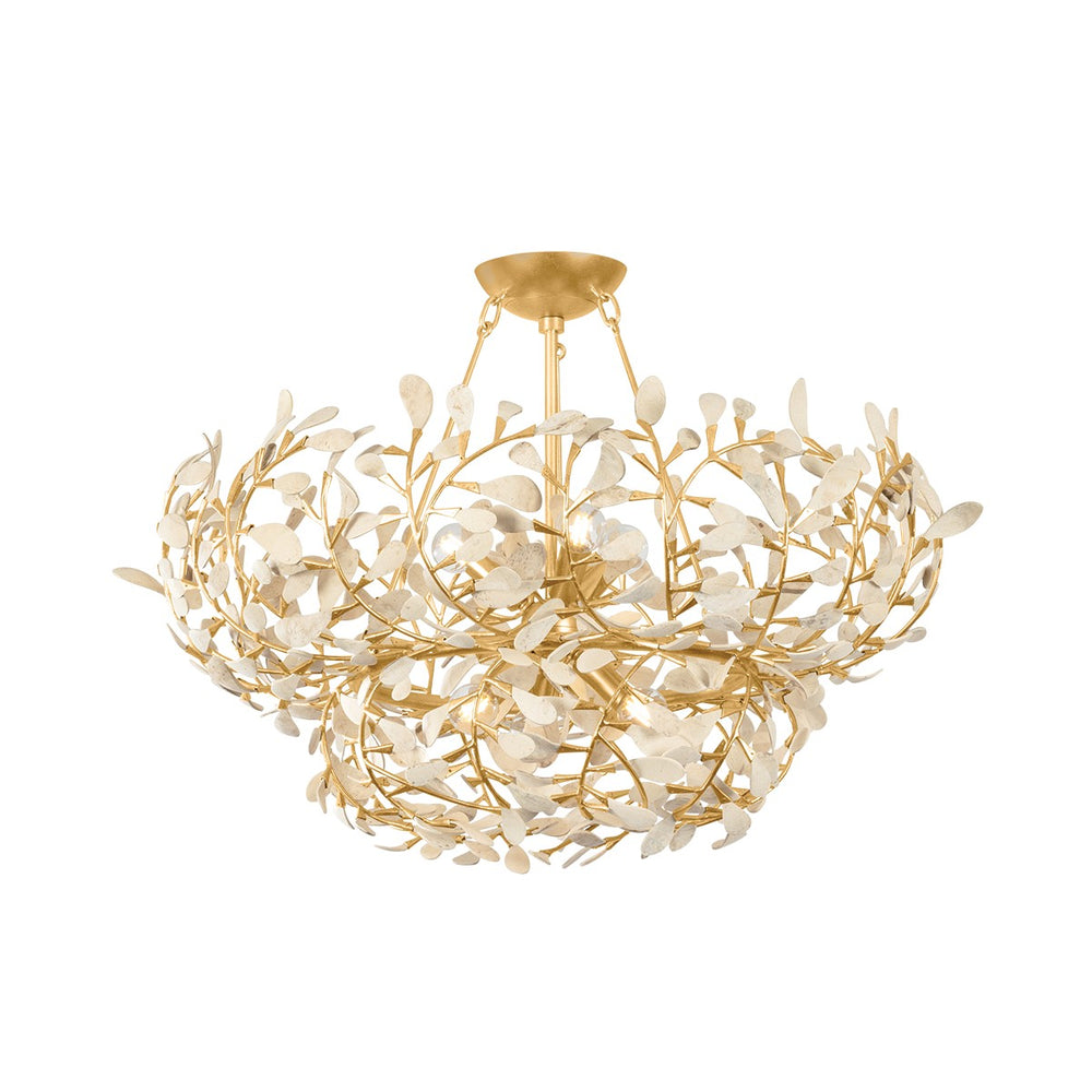 Hudson Valley Canada - Six Light Chandelier - Maybrook - Vintage Gold Leaf- Union Lighting Luminaires Decor