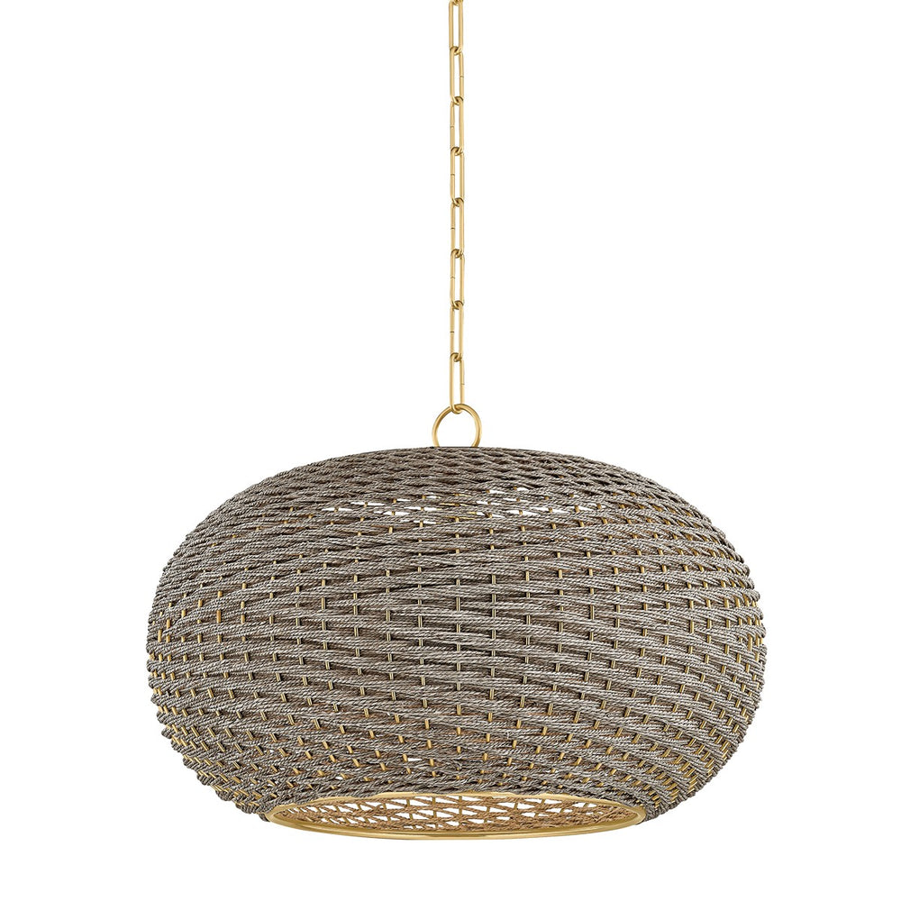 Hudson Valley Canada - One Light Pendant - Penarth - Aged Brass- Union Lighting Luminaires Decor