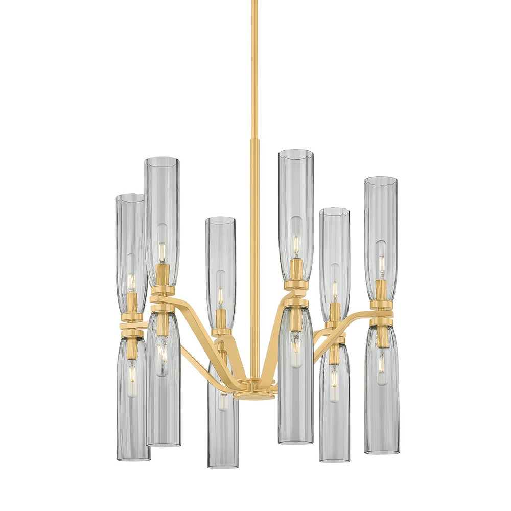 Hudson Valley Canada - 12 Light Chandelier - Harpswell - Aged Brass- Union Lighting Luminaires Decor