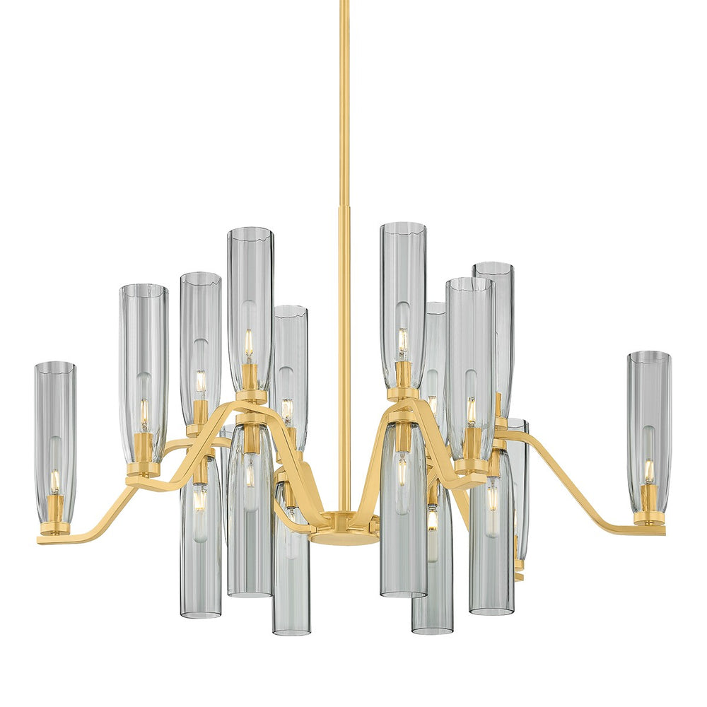 Hudson Valley Canada - 18 Light Chandelier - Harpswell - Aged Brass- Union Lighting Luminaires Decor