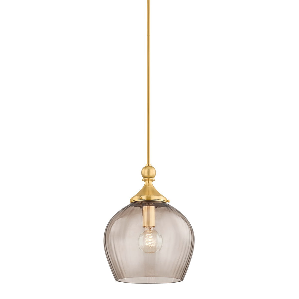 Hudson Valley Canada - One Light Pendant - Chatton - Aged Brass- Union Lighting Luminaires Decor