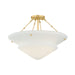 Hudson Valley Canada - Three Light Semi Flush Mount - Loburn - Aged Brass- Union Lighting Luminaires Decor