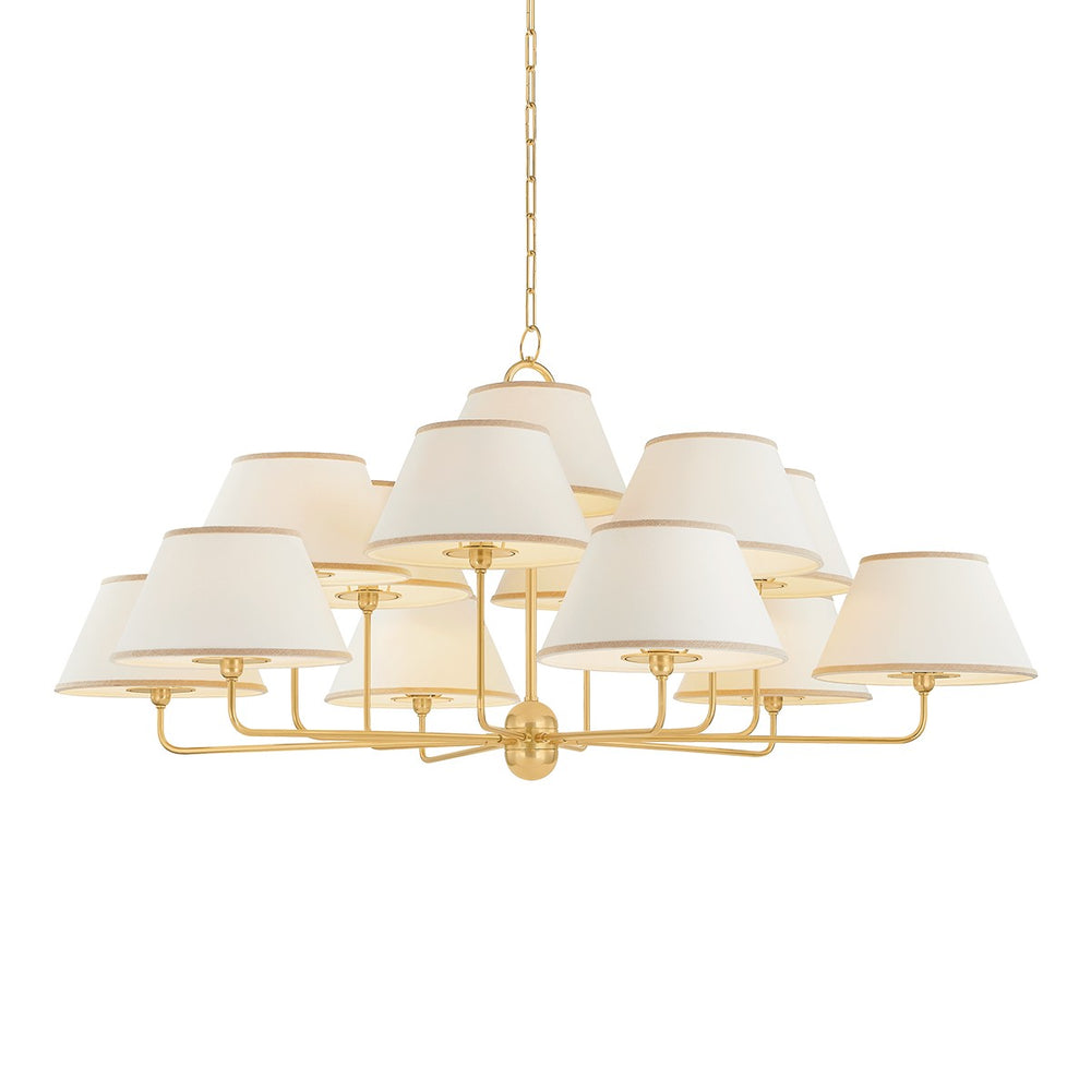 Hudson Valley Canada - 13 Light Chandelier - Durland - Aged Brass- Union Lighting Luminaires Decor