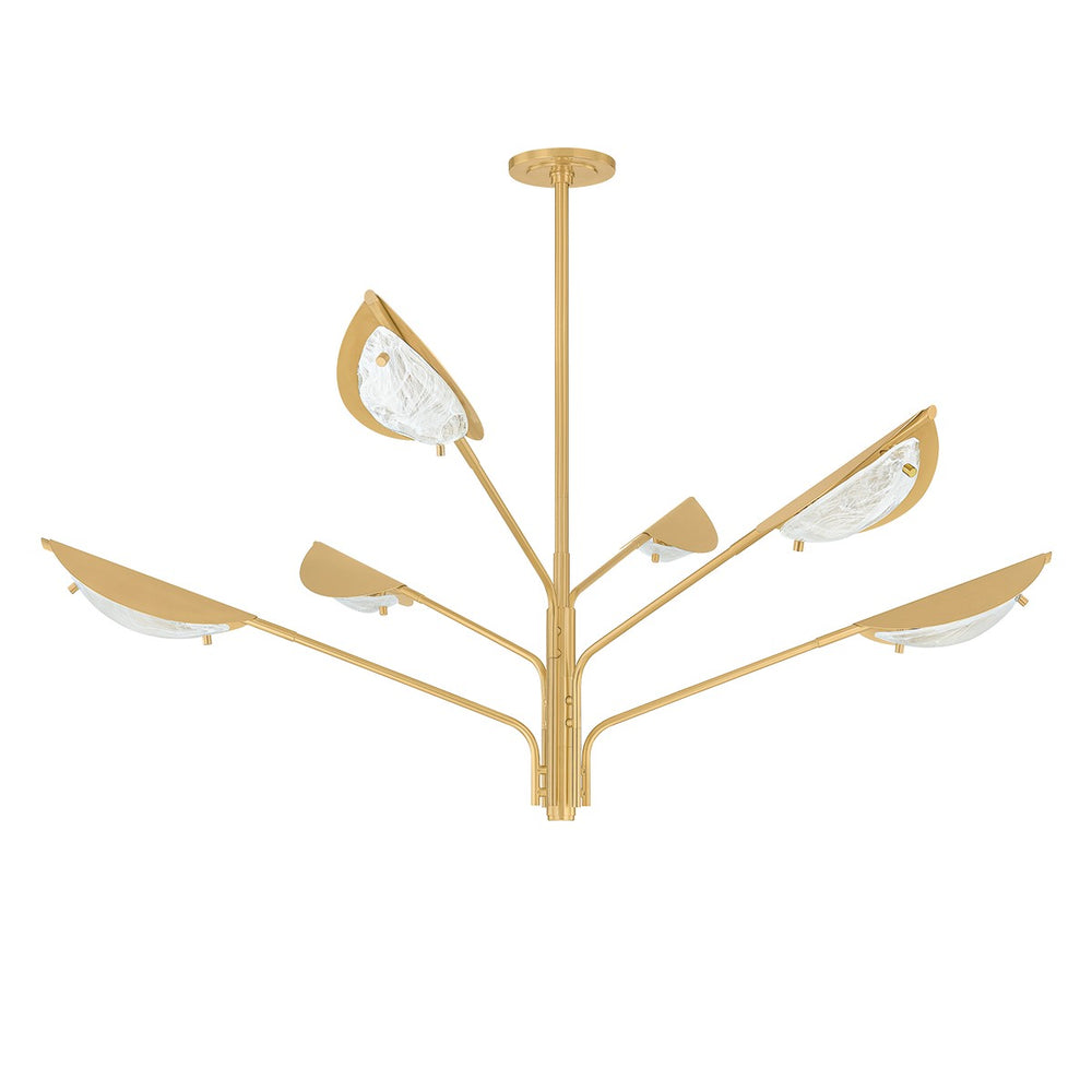 Hudson Valley Canada - Six Light Chandelier - Levin - Aged Brass- Union Lighting Luminaires Decor